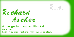 richard ascher business card
